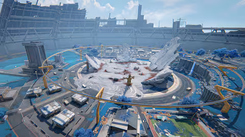 Fate Trigger aerial view of battlefield with multiple Strikers in strategic positions